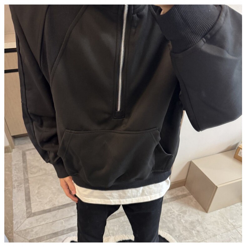 网图秋季重磅直播380克全棉拉链套头连帽卫衣外套AH908-P45,女装短外套,四季星座610B