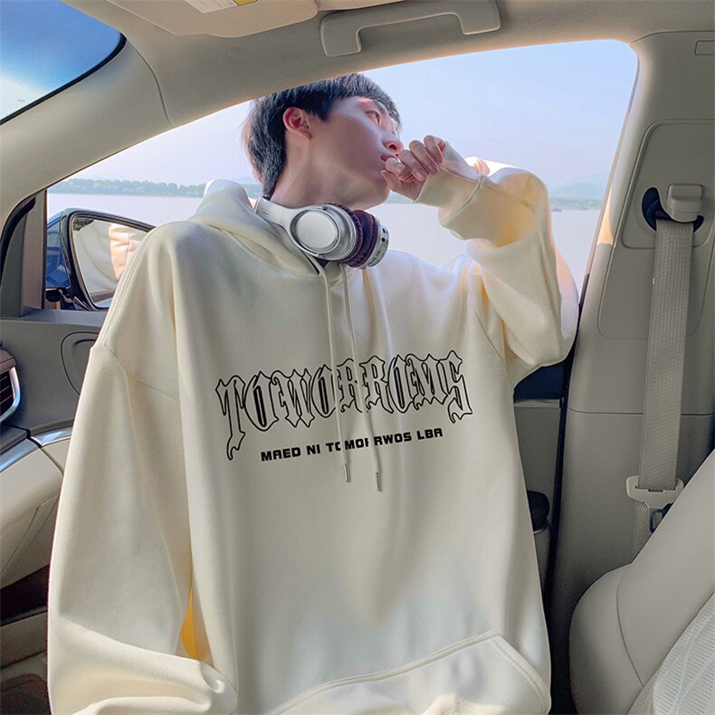 抖音得物供货可提供视频秋冬重磅美式宽松连帽卫衣DL2074,男装卫衣,电商A486