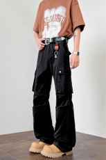 做旧vintage牛仔长裤男款春夏季美式复古潮牌痞帅宽松设计感裤子，男装牛仔裤，电商A102