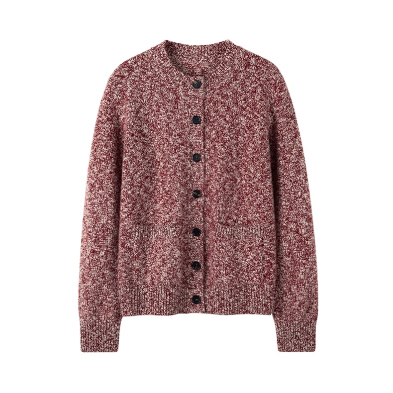 2026年秋季宽松时尚百搭通勤简约休闲开衫，女装羊绒衫，绒知纯羊绒