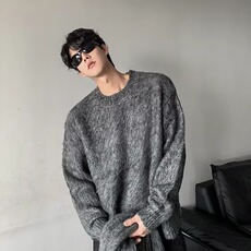 韩版简约潮流圆领围巾宽松套头针织衫流行时髦百搭毛衣男MK136，男装针织衫/毛衣，星座1116A（原606A-3）