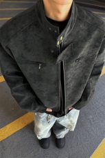 2026春季新款正肩PU皮衣美式大码立领夹克外套男J5238特P75控138，男装夹克，电商A001