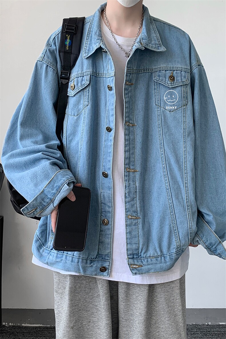 牛仔夹克男大码牛仔外套男茄克NJ77072-P60,男装夹克,电商A040