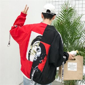 秋冬季港风男士小丑外套韩版棒球服棉夹克外P25图片
