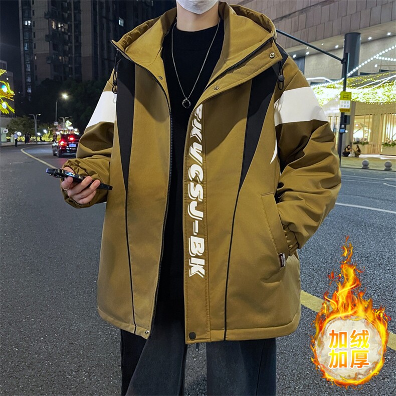 秋冬男式加绒加厚夹克男时尚潮流加厚棉衣男外套MY1685-P73,男装夹克,星座310B-3