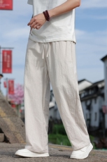 2025夏季新款亚麻透气休闲裤男士风休闲百搭直筒裤2412-P55，男装休闲裤，电商A008
