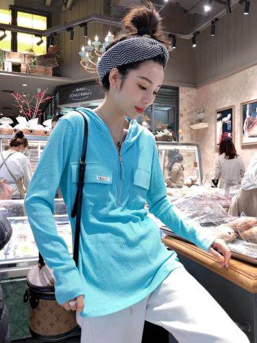 螺纹帽衫百搭款，人人补单，女装，一杭
