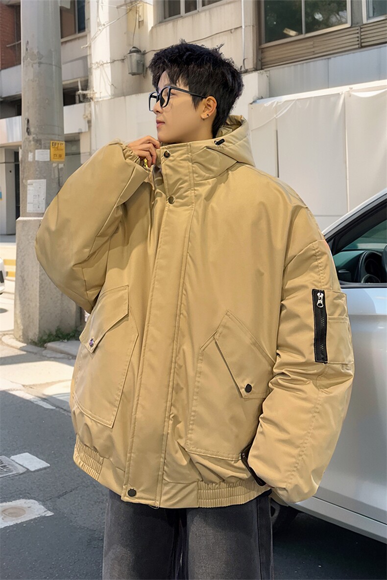棉服男冬季新款港风宽松连帽棉衣MF9006-P90,男装棉衣,星座214-3