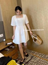 【夏季新款】韩版蕾丝边连衣裙，女装连衣裙，玩美