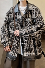 ！抖音直播小香风拼接夹克衫外套XH27-P100，男装夹克，电商B367