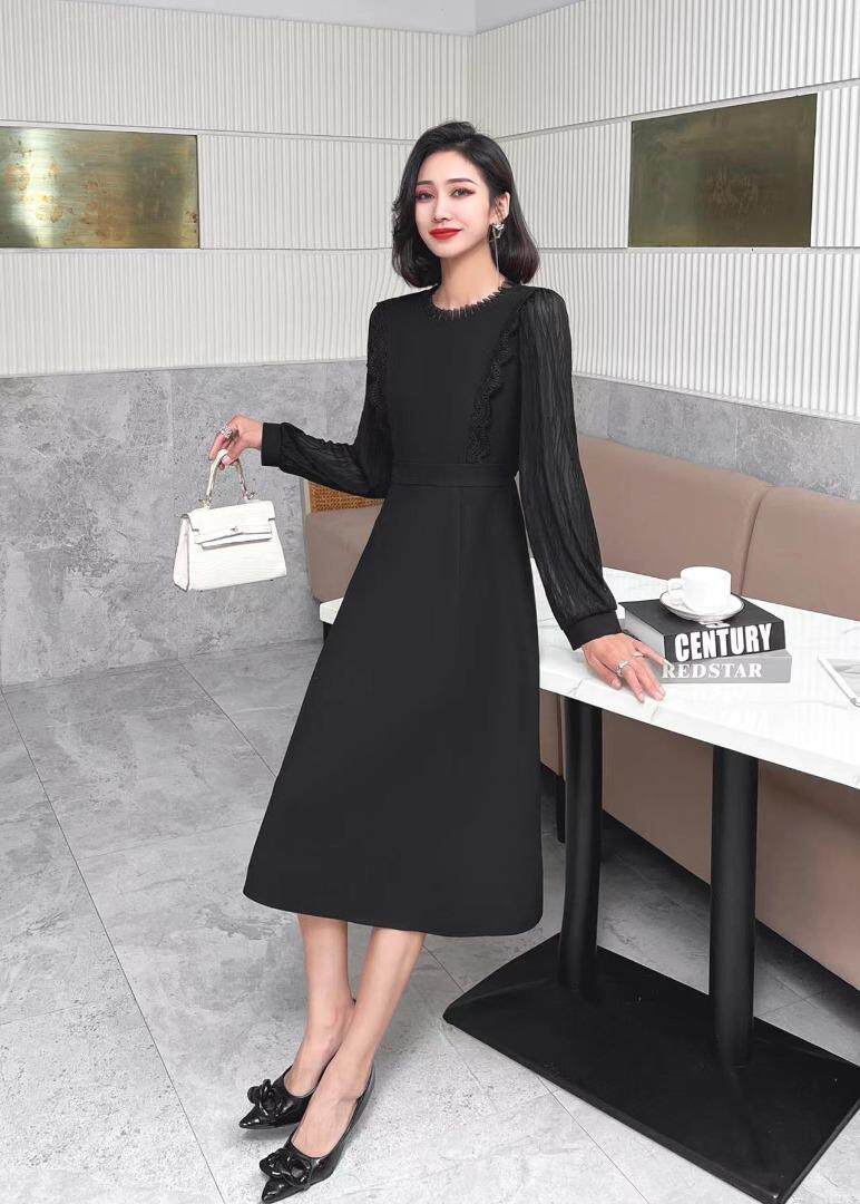 秋季花边连衣裙，两色、四个尺码，女装连衣裙，依柏璐(1F)