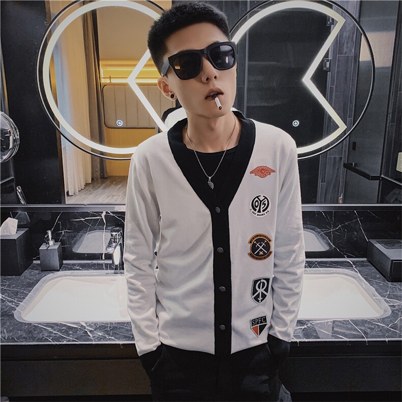 5秋季潮男装针织衫外套社会精神小伙开衫修身毛衣C301B-KS02,男装针织衫/毛衣,电商C301B