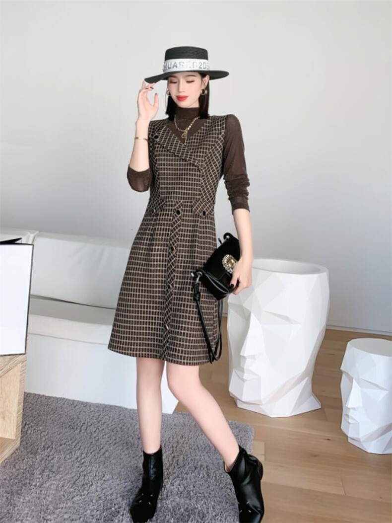 秋冬打底连衣裙，女装连衣裙，蕃米莉