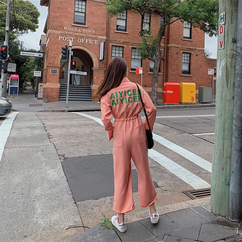 2021春装新款糖果扣后背印花连体裤时尚潮流,女装连体裤,艾艾淮淮