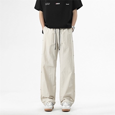 美式伞兵裤男春季高街vibe休闲长裤cleanfit阔腿裤子K2811P41控79，男装休闲裤，星座914-1