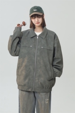 中性风PU皮工装翻领夹克2025秋季痞帅潮流外套XZ301b-2-JK2591P75，男装夹克，星座301B-2（原A443-1）