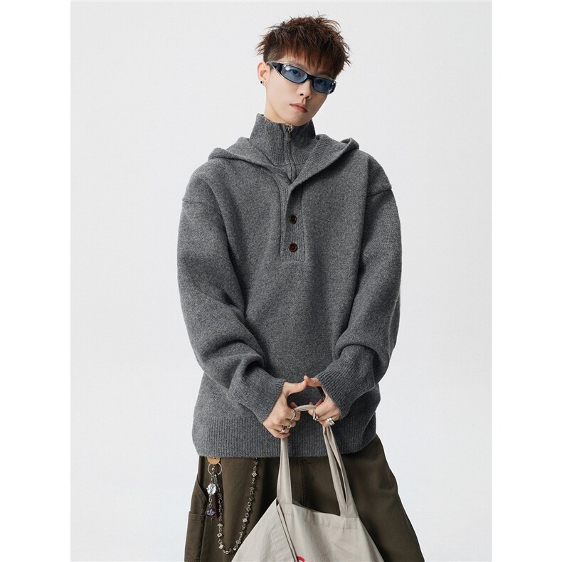 8866LK-P78控1282025年秋冬新款休闲毛衣男士时尚长袖宽松针织衫，男装针织衫/毛衣，电商A113