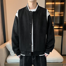 秋季麂皮绒夹克外套棒球服夹克外套男JK87-P75，男装夹克，星座210-3