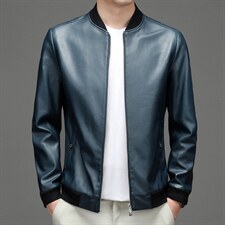 中年男士秋装新款商务休闲纯色夹克衫男立领外套上衣AJY9670-P135图片