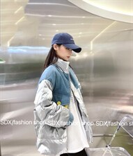 【现货】设计师款拼接羽绒服，女装羽绒服，色调轩