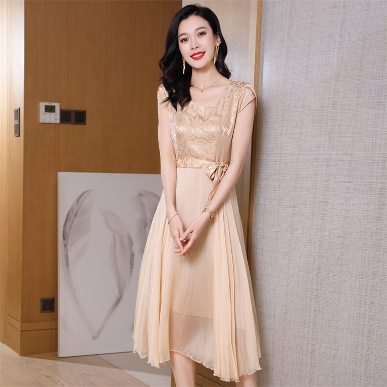 杭州反季真丝连衣裙特价清仓2025夏新款法式高端桑蚕丝香云纱裙子,女装连衣裙,阿舍尔精品