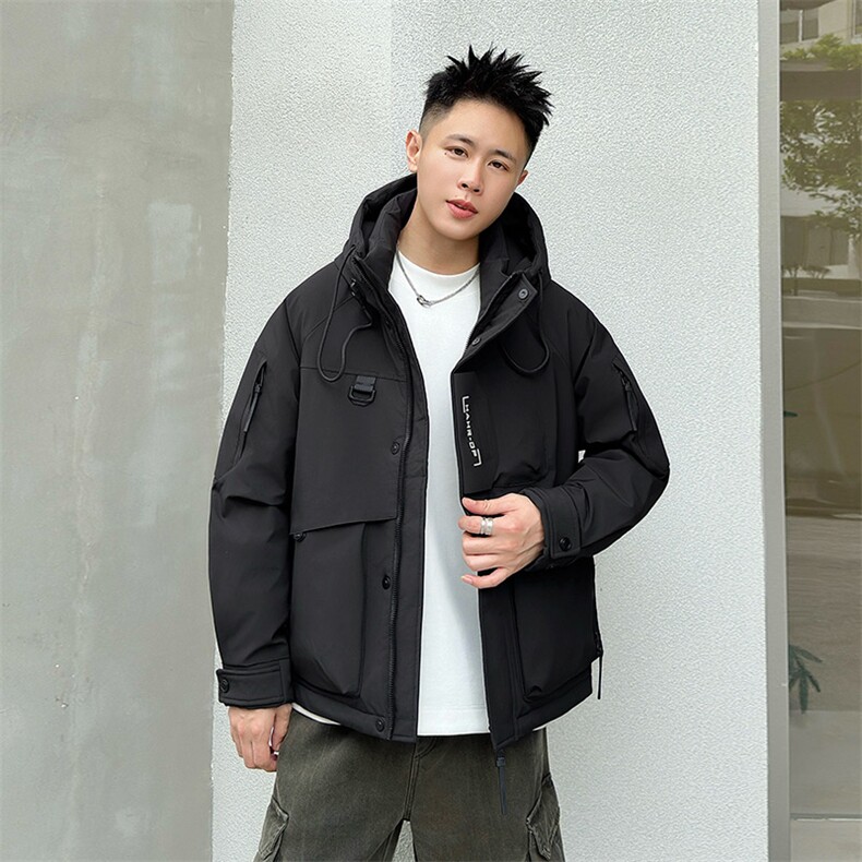 2025新款90白鸭绒连帽加厚宽松羽绒服工装防风派克服YR8820P420,男装羽绒服,星座223（原229-2）