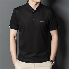 丝光棉短袖T恤男薄款POLO衫夏季新款中年男士商务休闲体恤衫男装，男装T恤，电商B212（原钱塘6029）