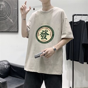 2021港风夏季宽松男女情侣短袖T恤 XZ1102-1-T1703-P25图片