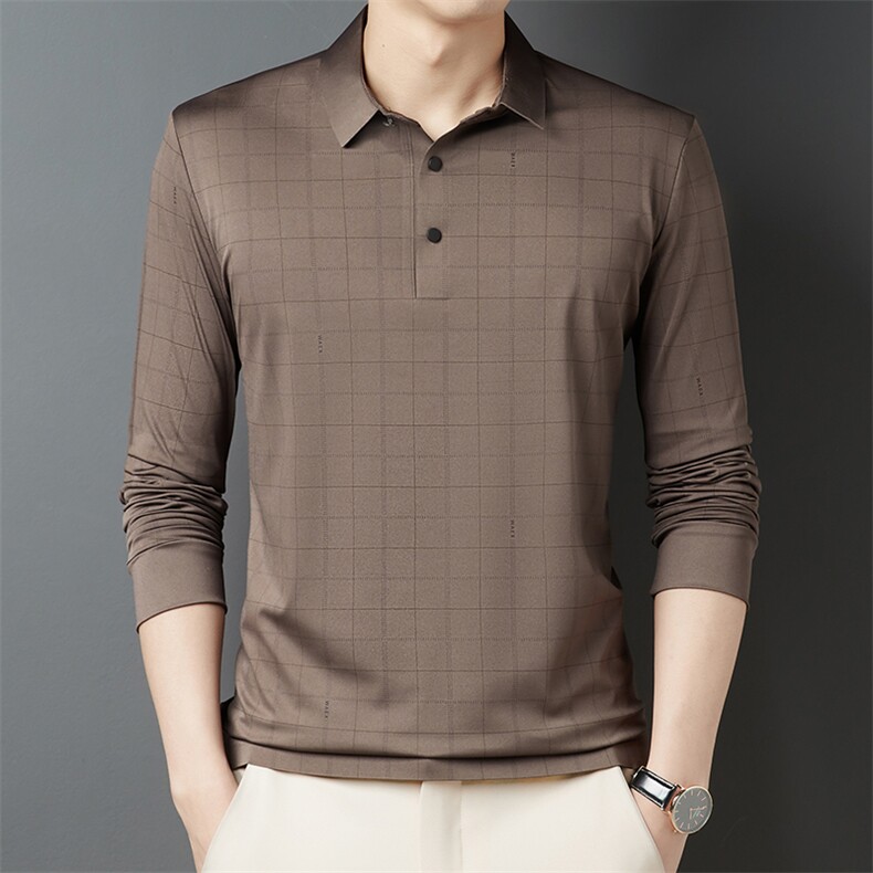 DD-A3307男式2023年春季新款长袖T恤男中老年爸爸休闲男装体恤P53，男装T恤，电商B360