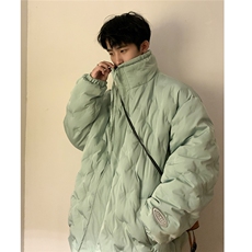 1定制面料棉衣大码M-5XL港风情侣半高领棉服外套男8707P125控168，男装棉衣，星座226-2