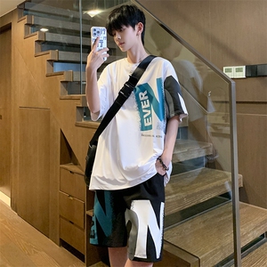 夏季冰丝高弹速干短袖短裤运动套装 2406特P45控68图片