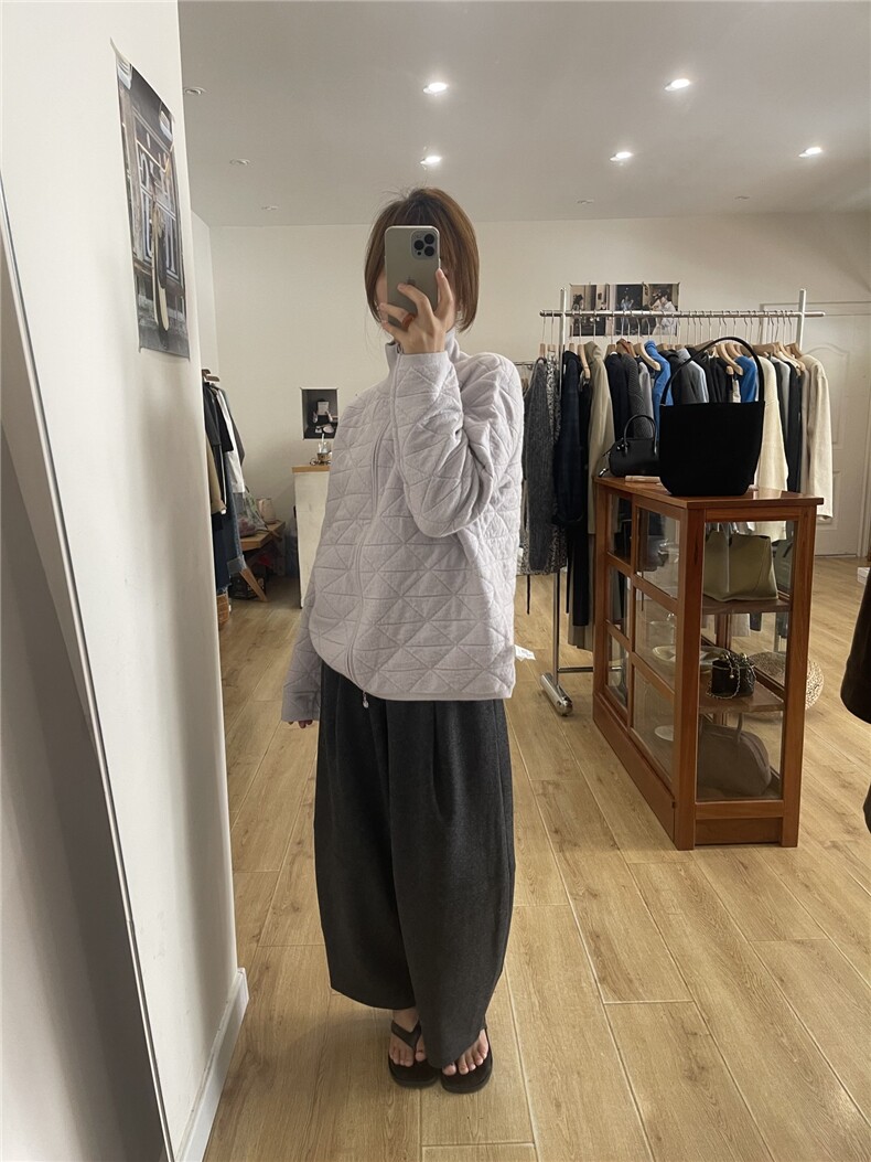 新款纯色圆领毛衣女宽松简约百搭打底针织衫柔软弹力保暖毛衫,针织衫/毛衣,美够羊绒