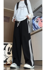 秋季新款三杠条纹拼接牛仔裤男美式高街vibe裤子潮-A1218TP48控78，男装牛仔裤，电商B241