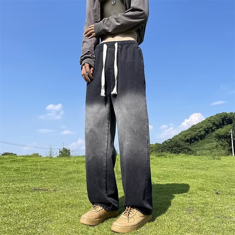 2024夏季新款水洗渐变牛仔裤男潮牌百搭休闲直筒裤现货K7809-P32,男装牛仔裤,星座512-3