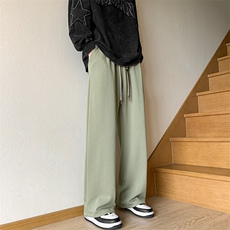 8XL-M特大码休闲裤男生简约休闲日系宽松直通长裤胖子男K933P40，男装休闲裤，电商D206-1