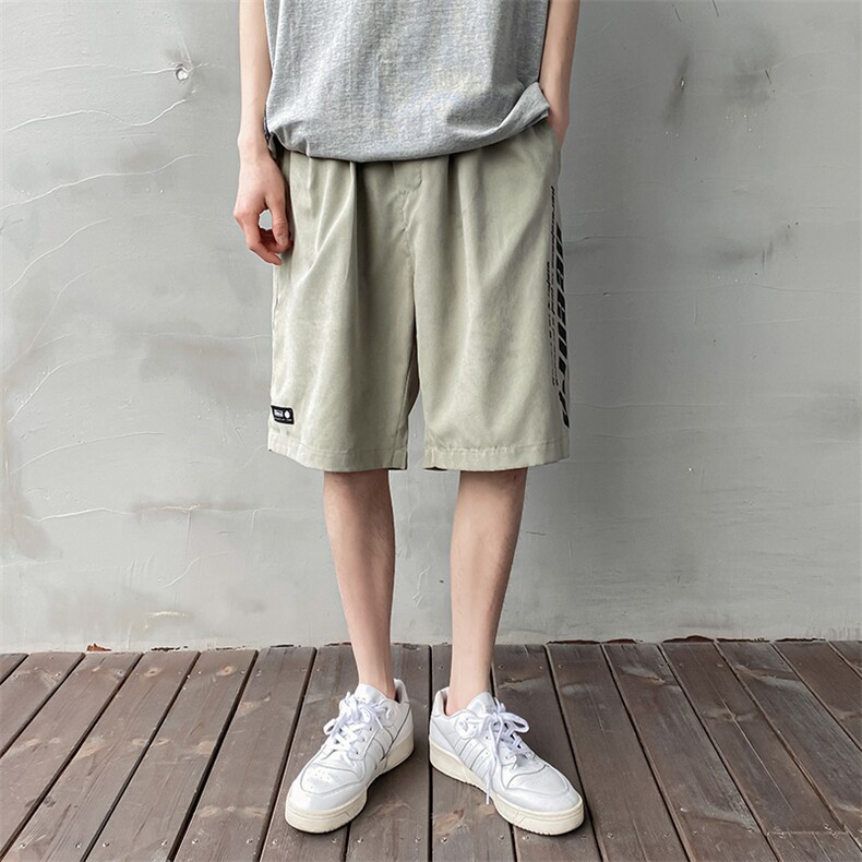 D夏季男士五分休闲短裤加肥加大码潮胖子宽松裤子，男装休闲裤，电商A089-1