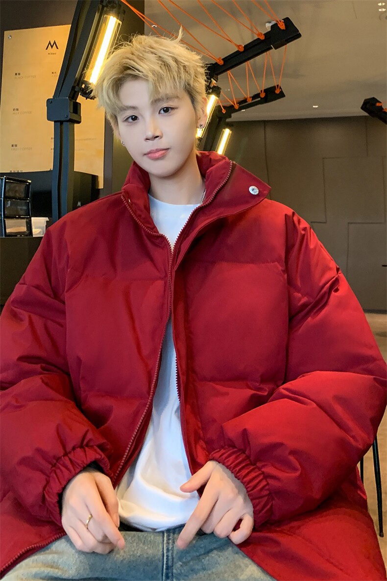 ！2025冬季新款男士立领棉衣纯色情侣棉服加厚外套MY300特P50,男装棉衣,电商B220