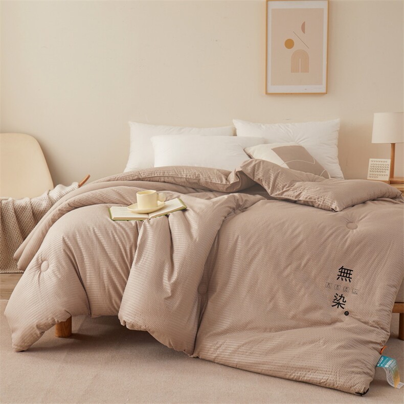 新款泡泡纱无染四季被被子被芯冬被，被套/被芯，一起卖家纺