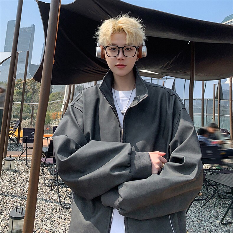 美拉德拉链大口袋美式复古做旧PU皮夹克X1213-DY2315-特P80,男装夹克,星座1213