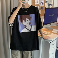 新款卡通印花韩风短袖夏季ins宽松男女休闲t恤T610-P22，男装T恤，星座512-2