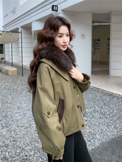 新款现货白鸭绒羽绒服女2025冬新款时尚洋气显瘦保暖外套派克服，女装羽绒服，韩然一族
