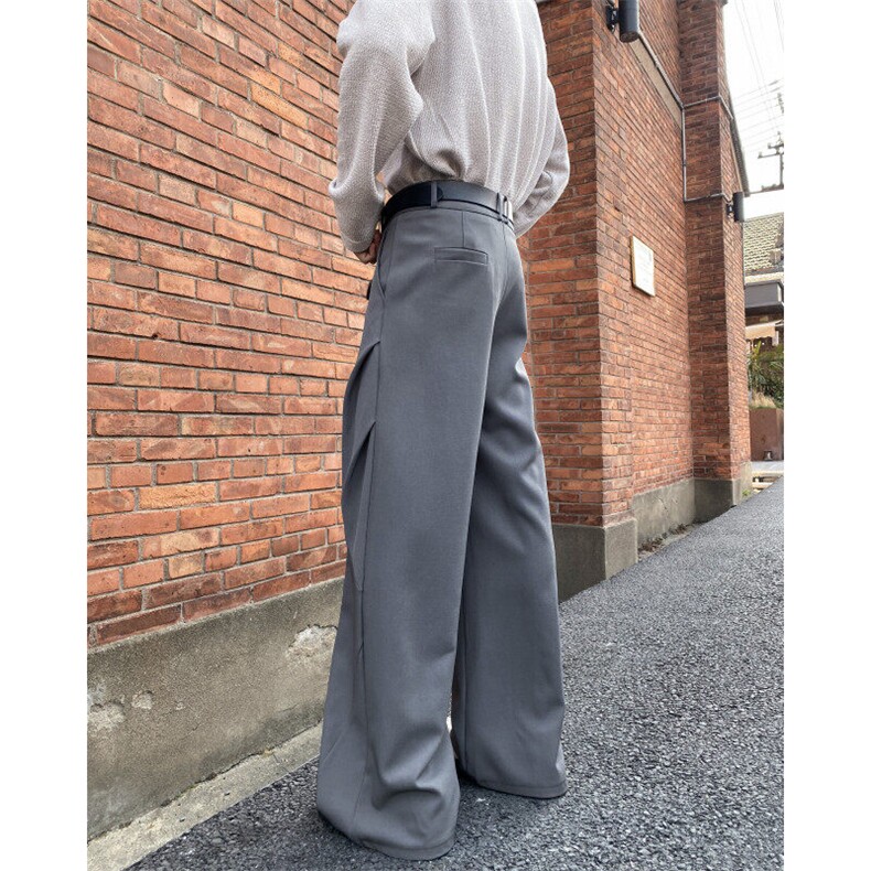 2025春季新款高级拼接设计宽松休闲西裤B315-K25694-特p40控78,男装休闲裤,电商B315
