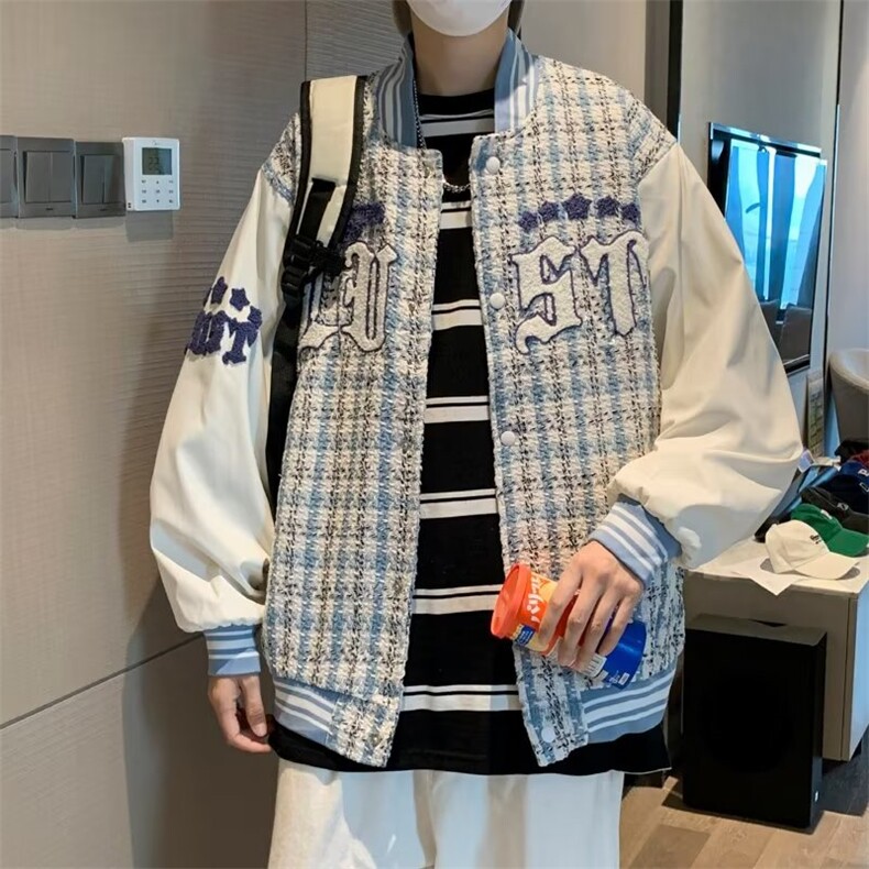 小香风外套女高级感炸街2023秋季新款美式复古刺绣棒球服CJ63P70,男装夹克,星座1116-2
