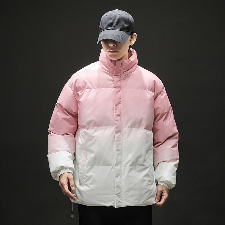 特批P70无差价冬新美式渐变色棉服情侣防风防水保暖棉衣外套M2917,男装棉衣,电商A001