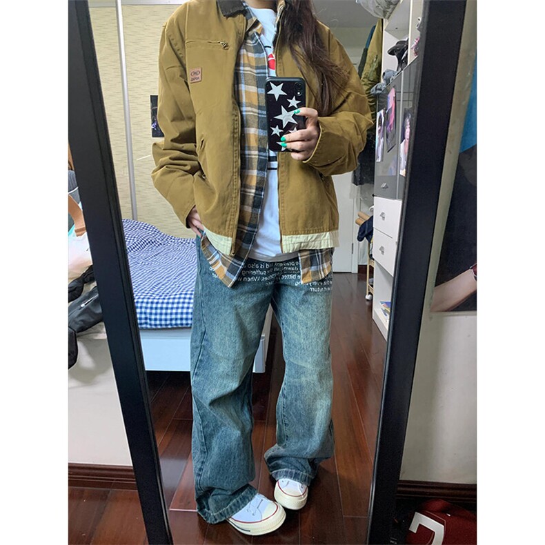 复古底特律夹克潮牌翻领工装外套JK730特P70,男装夹克,星座908-1