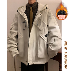 24冬设计感防风防水单板双板滑雪服男加棉加厚保暖外套M78-P155，男装棉衣，电商A001