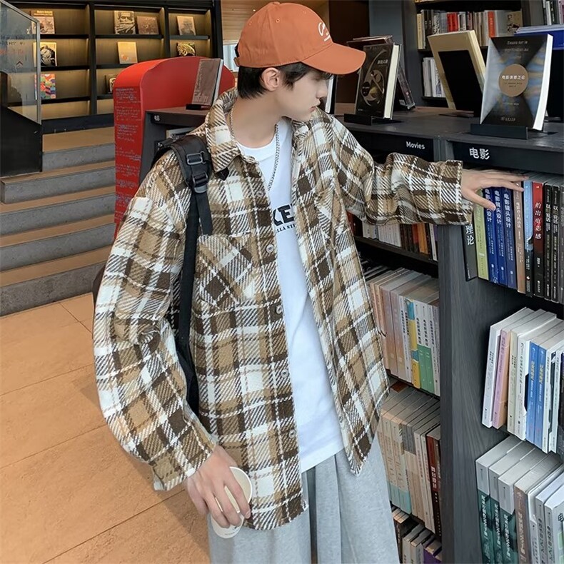 小香风格子外套男秋季潮牌痞帅高级感休闲千鸟格毛呢JA28-P60,女装短外套,星座1109-3