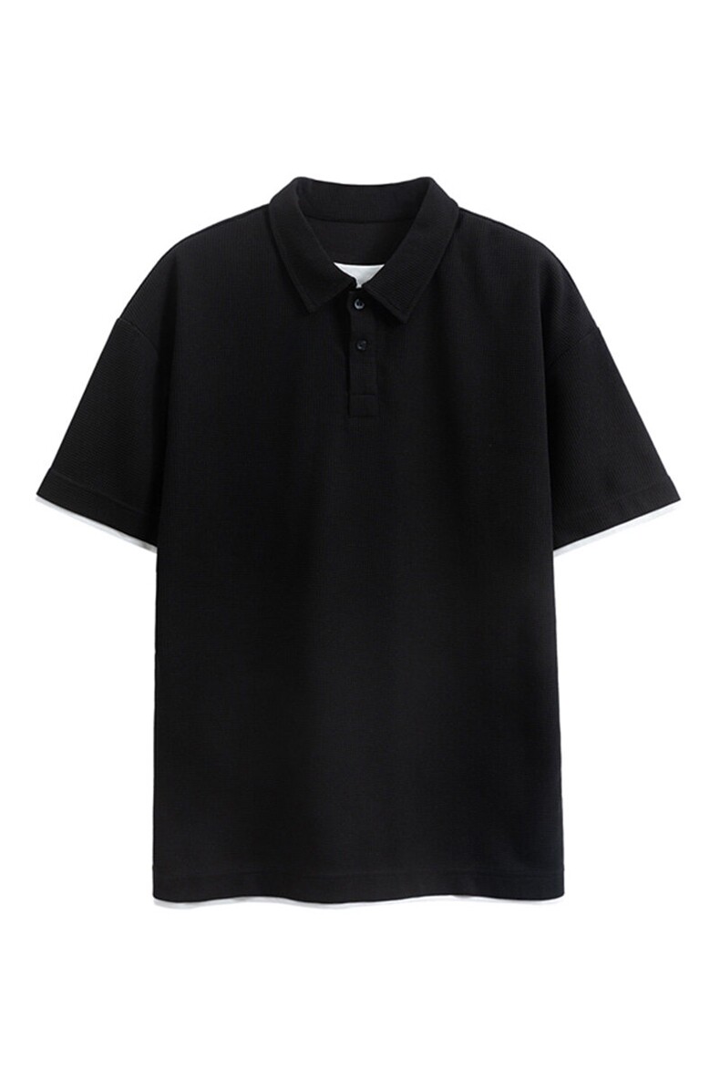 夏季新款港风日系假两件POLO领短袖T恤男insXZ213-TX21-P35控58,男装T恤,星座213