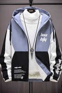 外套男秋冬季潮牌2021新款帅气加绒加厚夹克男上衣YK789-P75图片