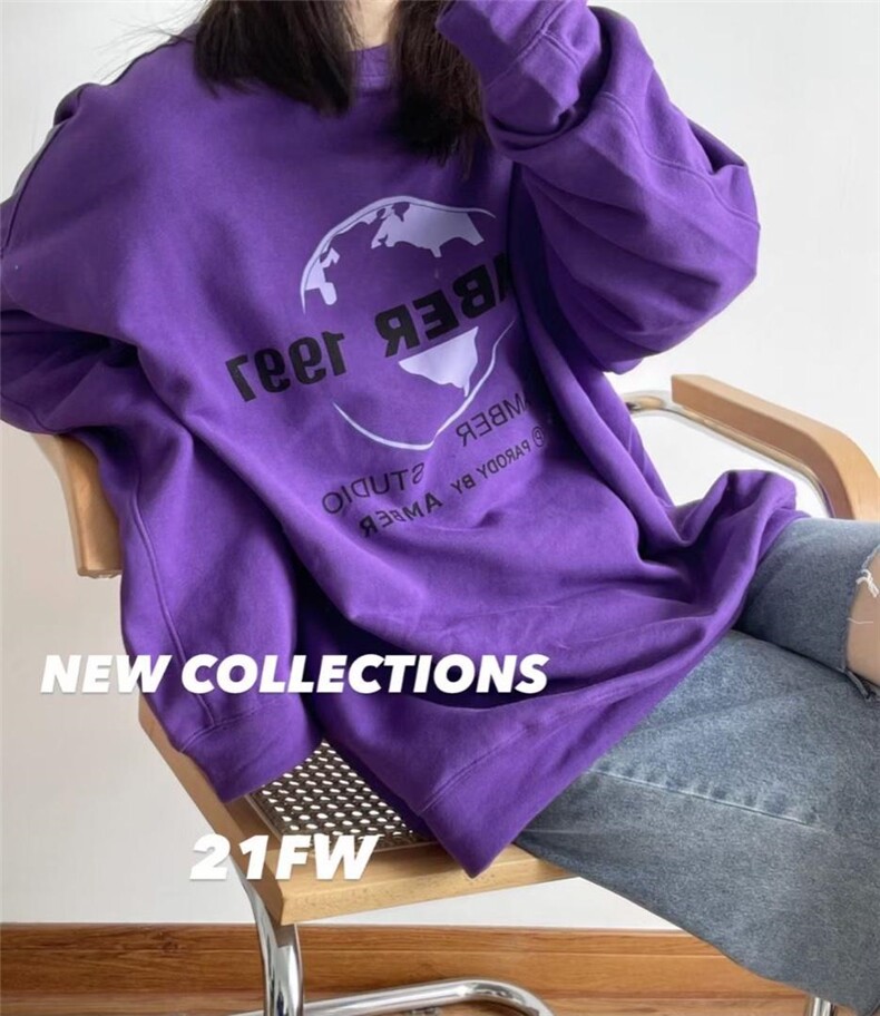 秋装新款地球amber卫衣，女装卫衣/绒衫，AMBER ZHANG